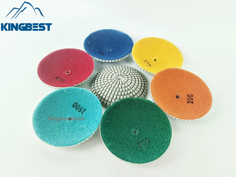 7 step Curved Wet Polishing Pad 100mm