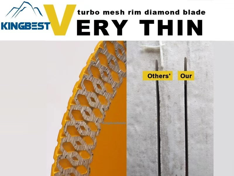 Yellow Diamond Cutting Marble Turbo Saw Blade for Porcelain Tile Cutting Disc