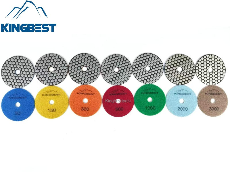 Dry Polishing Pads 100mm (3 sets a pack) - Free Shipping