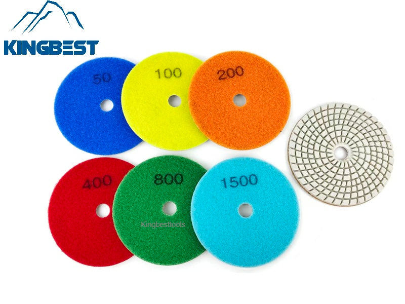7 steps High Quality Wet Polishing Pads/Sandpapers 100mm