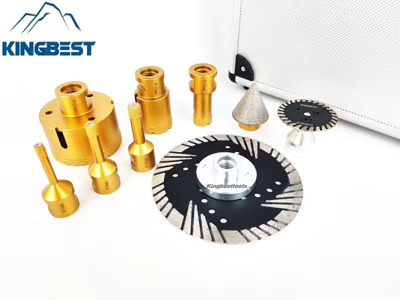 9 PCS Universal Diamond Bit Set Cutting Grinding and Drilling Kit with M14 Free Shipping