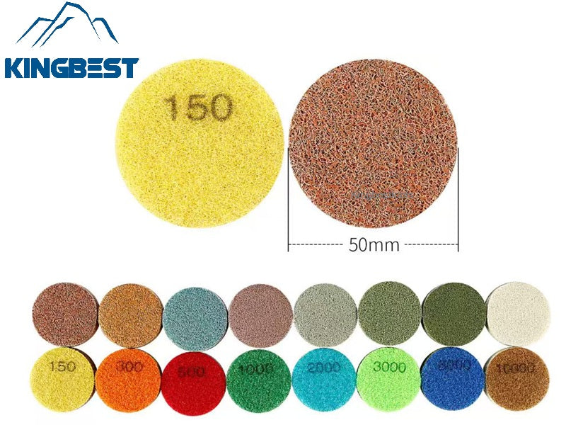 2-inch polishing pads are used for grinding and polishing marble, granite, artificial stone, and other stone materials.