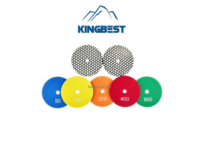 7 steps dry polishing pads 100mm