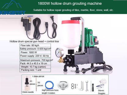 New type of high-pressure multi-functional grouting epoxy resin pure cement hollow sealant polyurethane foam sealing machine free shipping