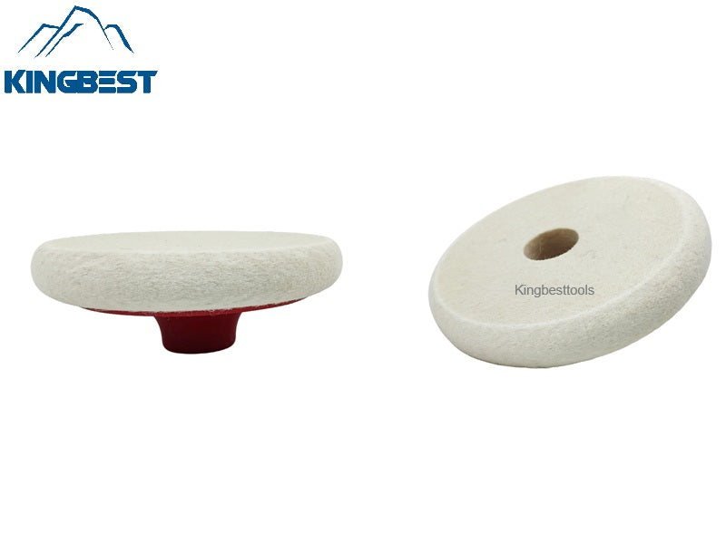 Rounded wool wheel & mirror polishing wheel