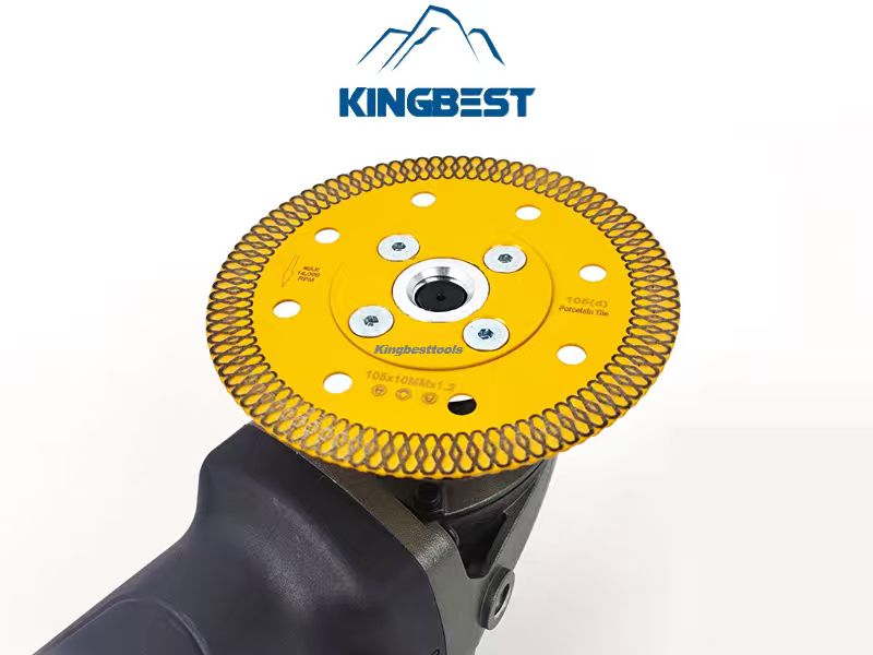 Yellow Diamond Cutting Marble Turbo Saw Blade for Porcelain Tile Cutting Disc