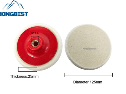 Rounded wool wheel & mirror polishing wheel