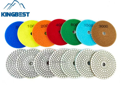 7 steps High Quality Wet Polishing Pads/Sandpapers 100mm