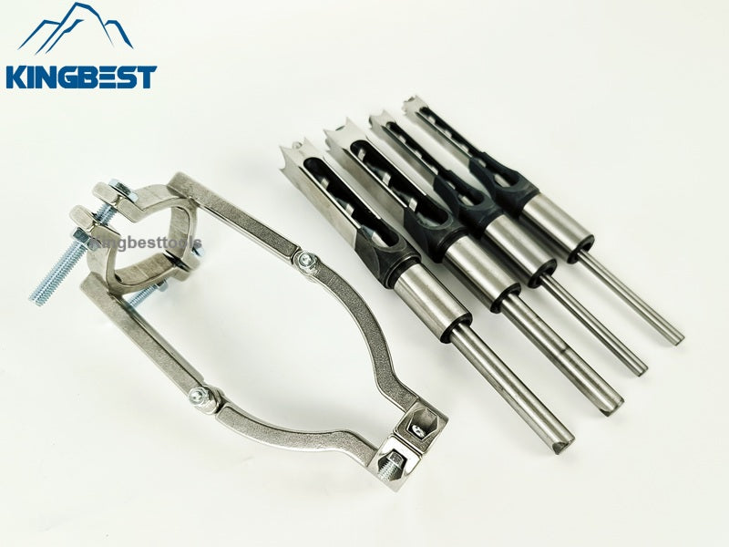 Square Hole Drill and Fixed Bracket Woodworking Drill Tools Mortising Chisel Drill DIY Furniture Square Drill Free Shipping to US mainland only A01