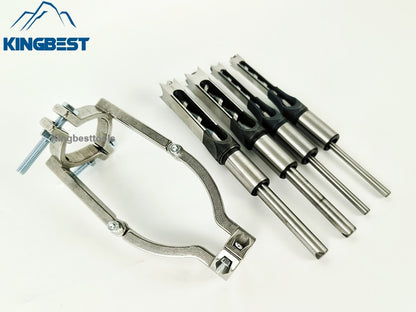 Square Hole Drill and Fixed Bracket Woodworking Drill Tools Mortising Chisel Drill DIY Furniture Square Drill Free Shipping to US mainland only A01