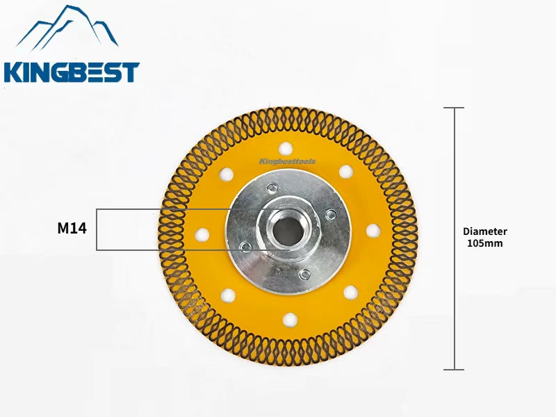 Yellow Diamond Cutting Marble Turbo Saw Blade for Porcelain Tile Cutting Disc