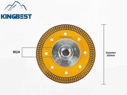 Yellow Diamond Cutting Marble Turbo Saw Blade for Porcelain Tile Cutting Disc