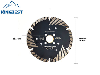 Diamond saw blades for grooving and polishing granite and marble, as well as for stone processing.