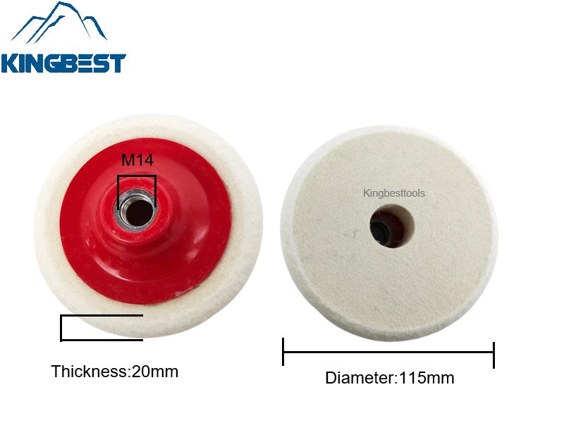 Rounded wool wheel & mirror polishing wheel