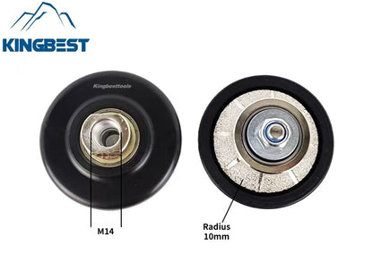 Diamond Hand Profile Router Bits Vacuum Brazed Wheel Granite Marble Stone Grinding Bits M14 5/8-11 Thread