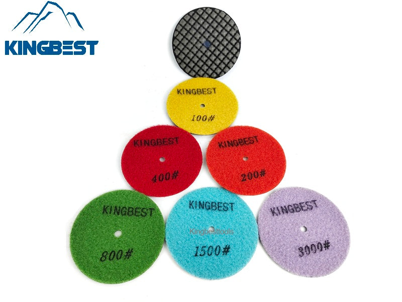 Top 7 Steps Dry Polishing Pads/Sandpapers 100mm
