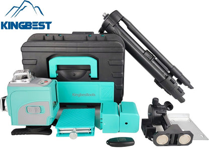 16-line green laser level, 4D laser floor and wall leveling tool, shockproof, drop-proof, and rotatable level free shipping