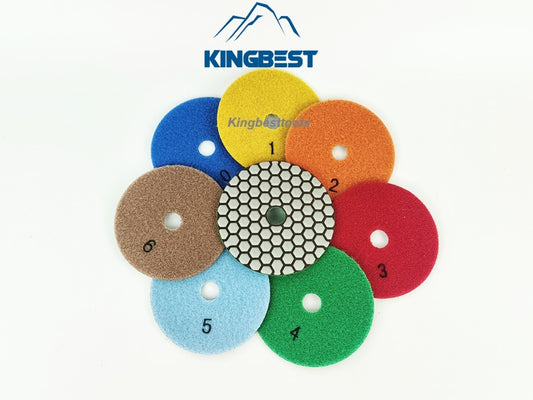 Dry Polishing Pads 100mm (3 sets a pack) - Free Shipping