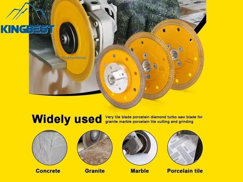 Yellow Diamond Cutting Marble Turbo Saw Blade for Porcelain Tile Cutting Disc