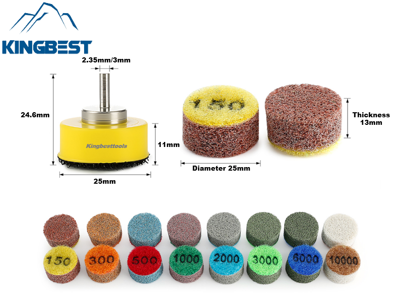 Sponge polishing pads for jade, emerald, agate, and marble renovation and polishing; small polishing pads for dental machines.