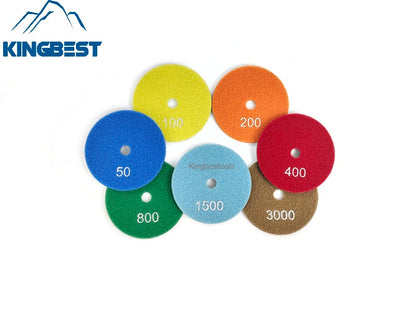 7 steps dry polishing pads 100mm