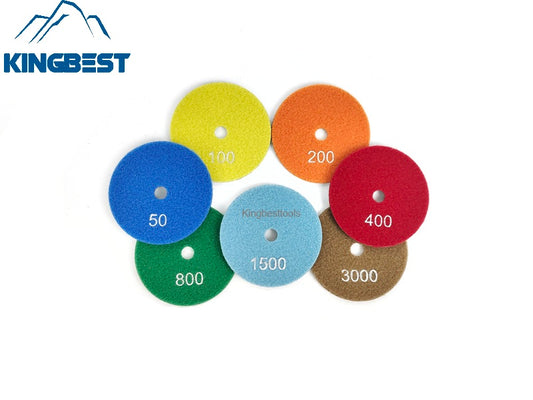 7 steps dry polishing pads 100mm