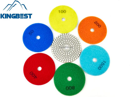 7 steps High Quality Wet Polishing Pads/Sandpapers 100mm