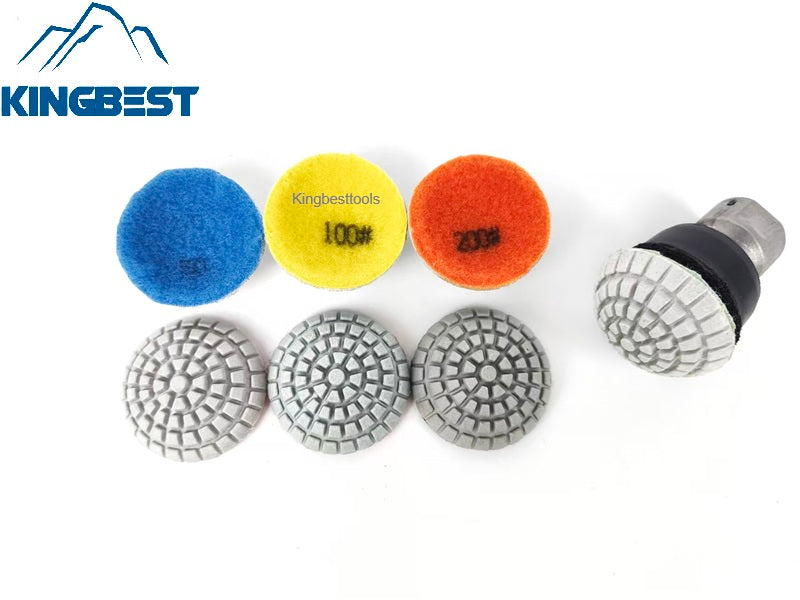 7 step Curved Wet Polishing Pad 2 Inch Pads M10