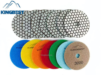 Dry Polishing Pads 100mm (3 sets a pack) - Free Shipping