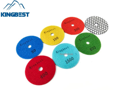 7 Step Dry Polishing Pads/Sandpapers 100mm