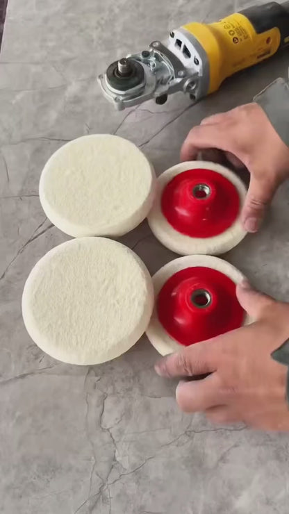 Rounded wool wheel & mirror polishing wheel
